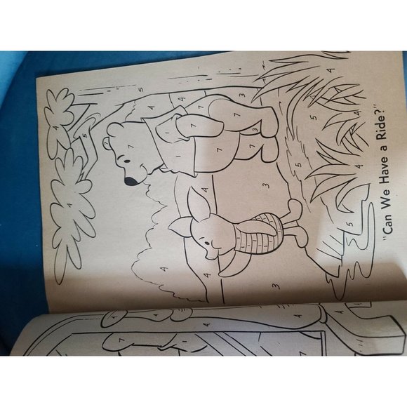 Winnie The Pooh Color By Number Coloring Book Vtg - Picture 4 of 12